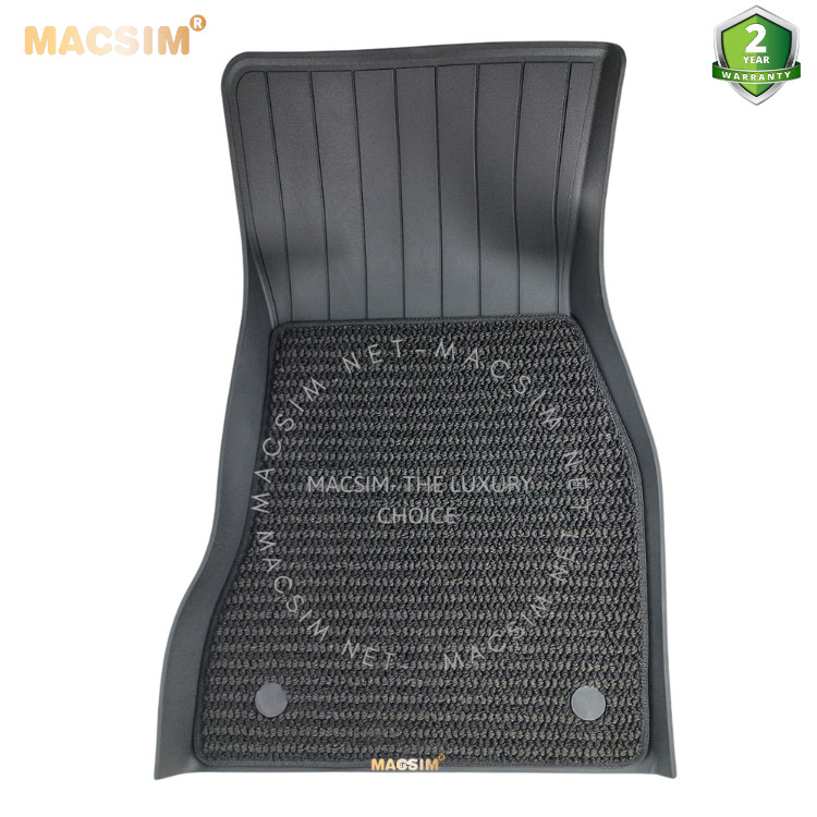 Hình ảnh Thảm lót sàn xe ô tô 2 lớp cao cấp BMW 5 series 2016- đến nay nhãn hiệu Macsim 3W - chất liệu nhựa TPE đúc khuôn cao cấp - màu đen
