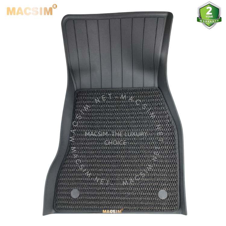 Thảm lót sàn xe ô tô 2 lớp cao cấp BMW 5 series 2016-2022 nhãn hiệu Macsim 3W - chất liệu nhựa TPE đúc khuôn cao cấp - màu đen