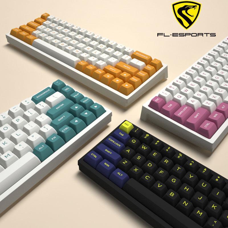 Bàn phím cơ FL-Esports FL680SAM (Night Black/Peach/Aqua Green/Purple/Banana) 3 mode - Hàng chính hãng