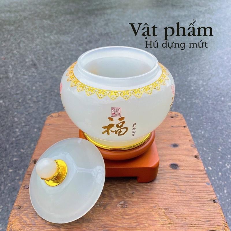 Thố, Hũ Tài Lộc Đá Ngọc - cao 23cm