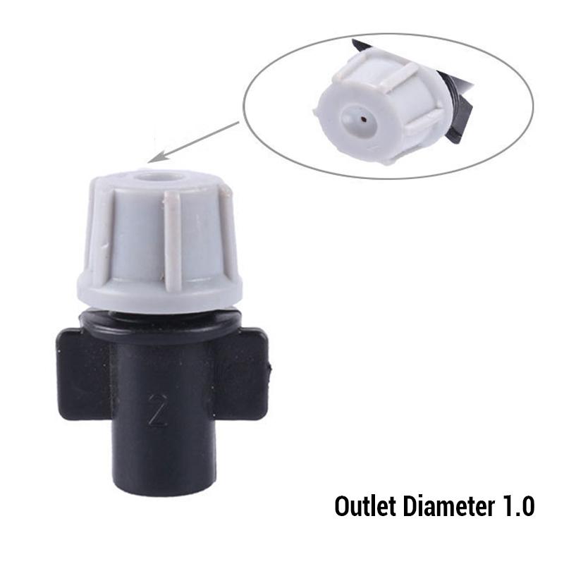 Combo 5 Béc Phun Sương Đơn Xám Nối Lỗ 6 Ly Kèm Phụ Kiện Nhiều Loại Tùy Chọn