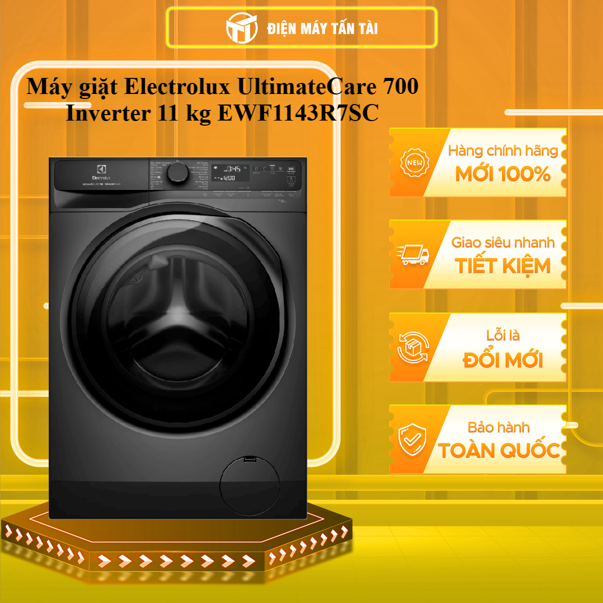 Máy giặt Electrolux UltimateCare 700 Inverter 11 kg EWF1143R7SC - HÀNG CHÍNH HÃNG - CHỈ GIAO HCM