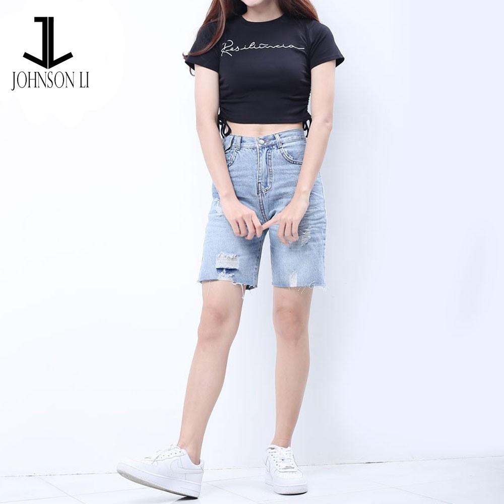 Quần jean lửng nữ JL JohnsonLi sịn sò , chất jean dày dặn, có 3 màu