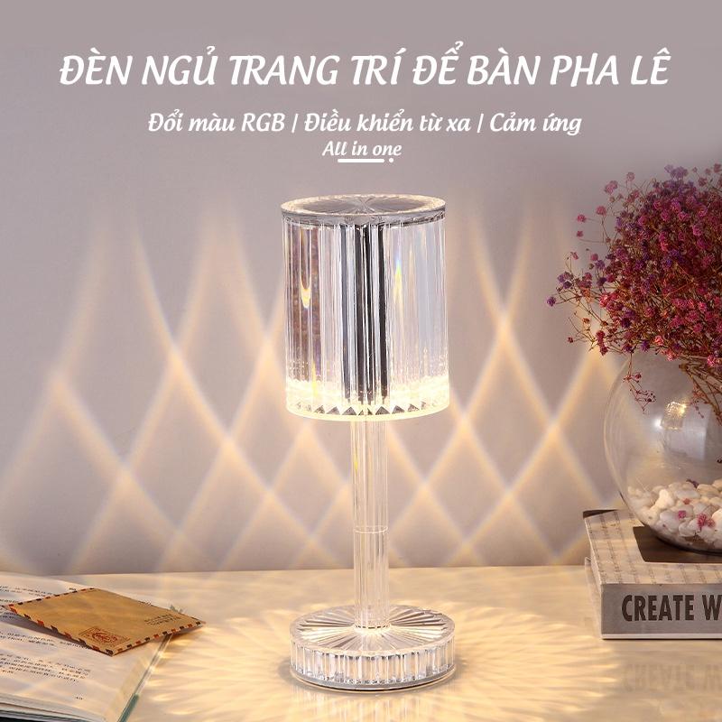 Đèn pha lê để bàn trang trí phòng ngủ DoKiso DHZ-902 16 màu RGB cảm biến remote