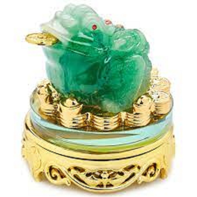 Cóc - Thiềm Thừ phong thủy - đế kiếng xoay 360 độ