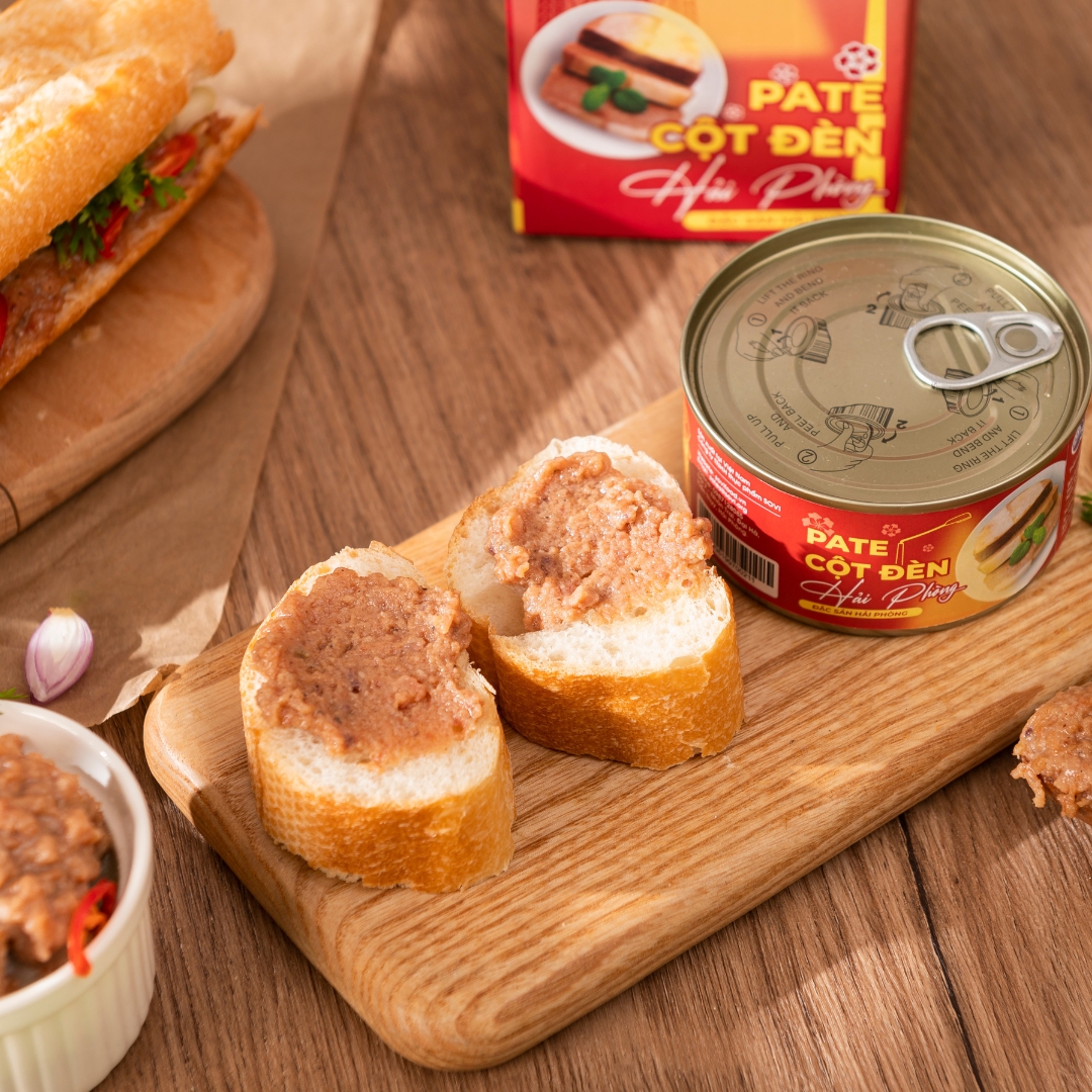 Pate Cột Đèn Hải Phòng Sovifood - Pate Lon Thanh Trùng Tiện Lợi, Nhiều Thịt Ít Gan, OCOP 3 Sao - 190G