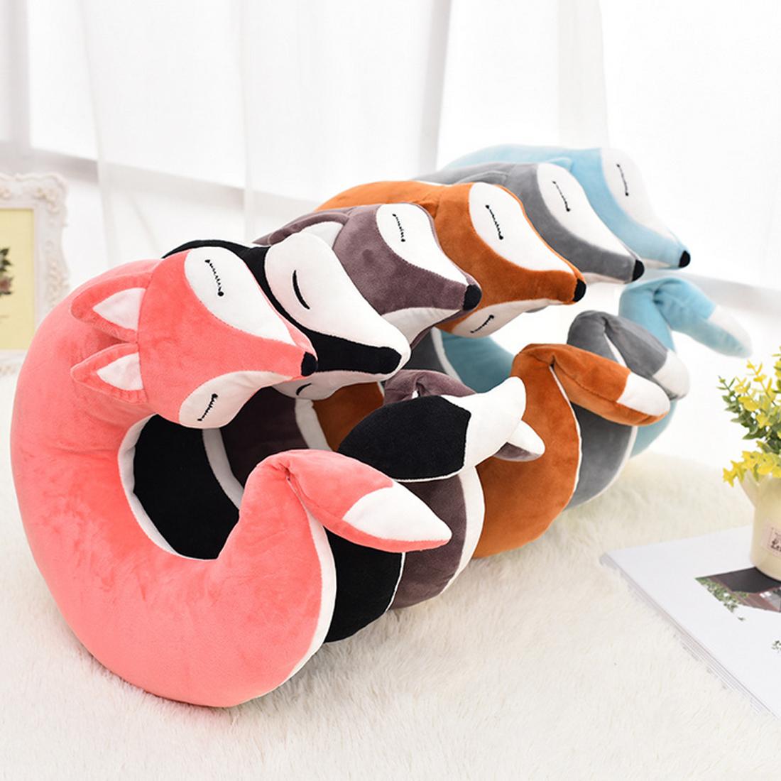 Gối Du Lịch Chữ U, Gối Cổ Dễ Thương Cáo Gối Ôm Gối Ngủ Cảnh Gối Văn Phòng Ngủ Gối 30*30*8CM