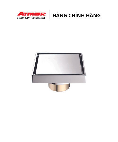 Phễu Thoát Sàn Âm Nhà Tắm Inox Cao Cấp Khử Mùi ATMOR – AH051 (HÀNG CHÍNH HÃNG)