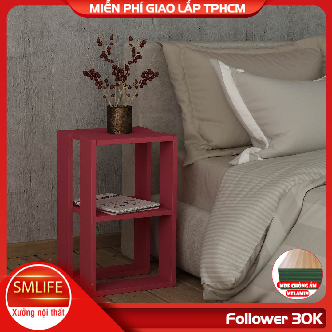 Tủ đầu giường bằng gỗ kết cấu chắc chắn SMLIFE Nellie