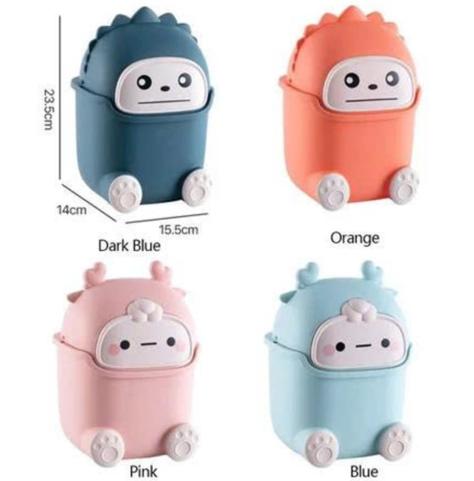 Thùng rác mini Dino 9335VH để bàn hình thú dễ thương