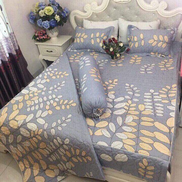 Bộ ga + 2 vỏ gối bọc chun cotton mẫu mã đa dạng