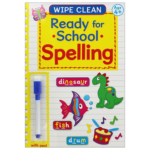 Wipe Clean Ready For School Book With Pen: Spelling Book 3