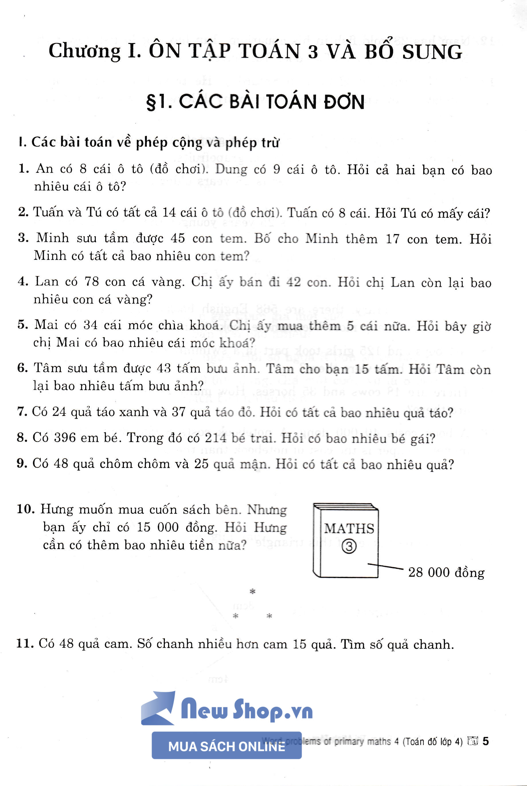 Toán Đố 4 (Sách Song Ngữ) (Tái Bản)