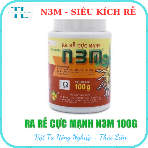 N3M Kích Thích Ra Rễ Lọ 100 GRAM - Kích Thích Ra Rễ Cực Mạnh - Phân Bón N3M - Phân Kích Rễ