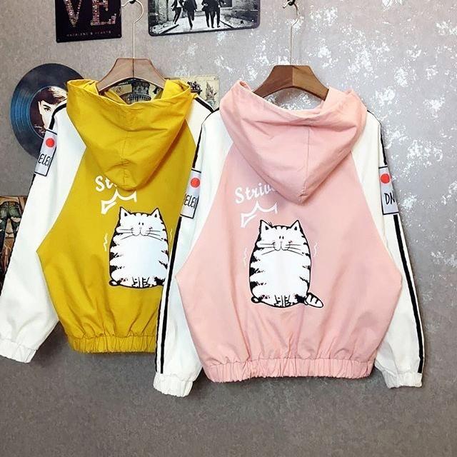 ÁO KHOÁC DÙ Mèo Ú - M47