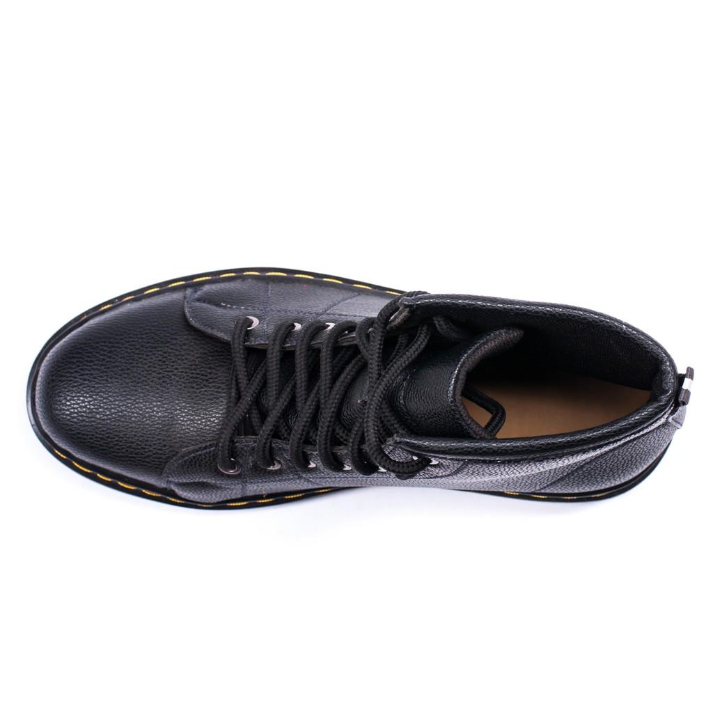 Giày Boot Nam Cao Cổ Màu Đen Đế Khâu Cực Chắc Chắn Và Phong Cách - M89- Kèm Vòng Gỗ Bách XAnh
