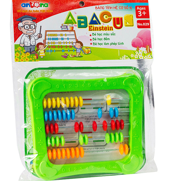 Bảng tính Abacus hệ số 10 ANTONA - Giao màu ngẫu nhiên