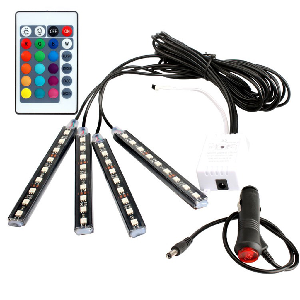 Đèn Led Gầm Ô Tô Loại 9 LED – Có Kèm Remote Điều Khiển Chế Độ Nháy