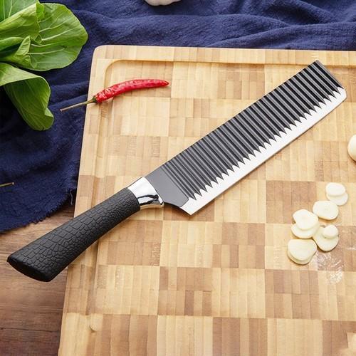 Bộ dao thép không gỉ gợn sóng chống dính siêu bén