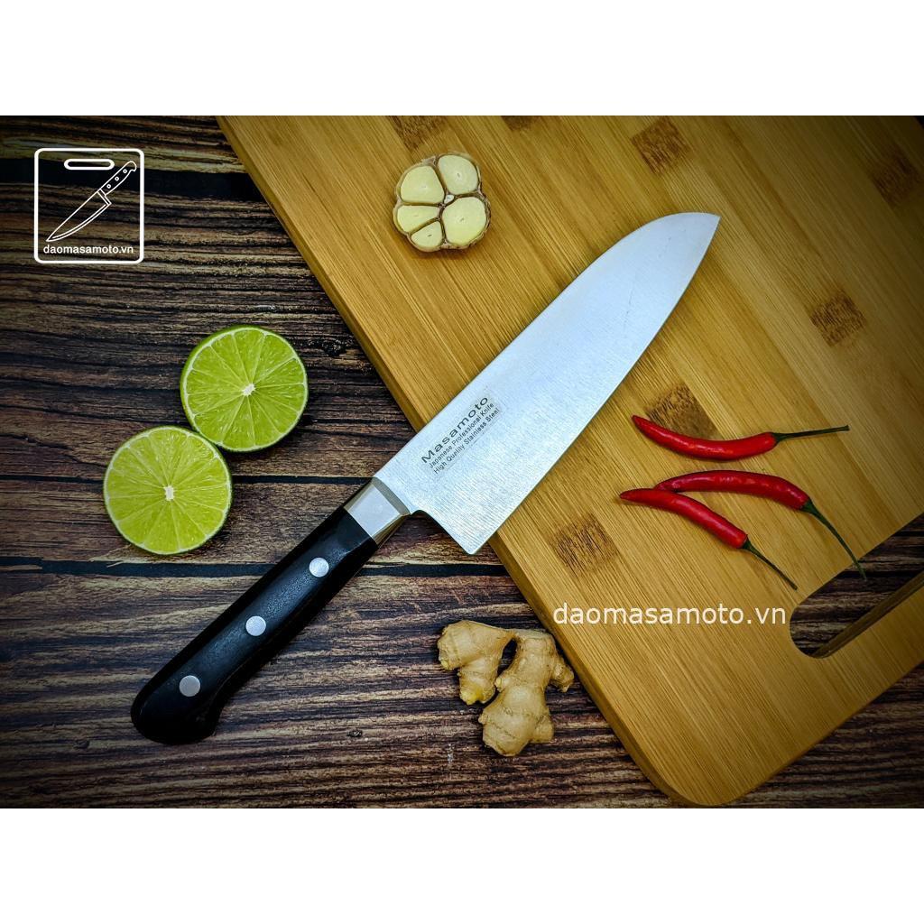 Dao Thái Đa Năng Cán Gỗ Masamoto Santoku - MK301