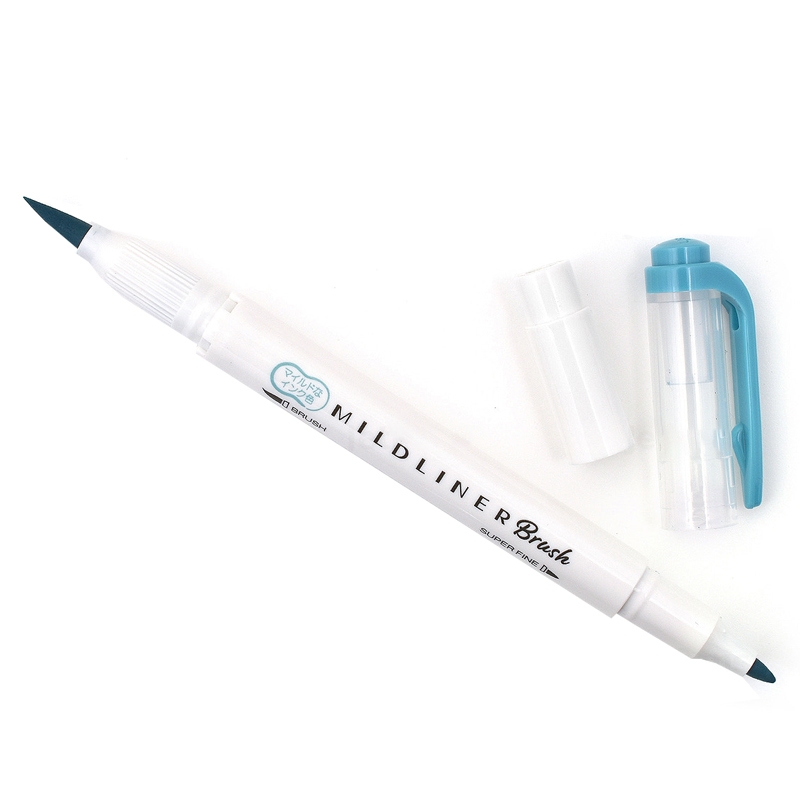 Viết Cọ Nhật Mildliner Zebra WFT8-MSB - Xanh Ngọc