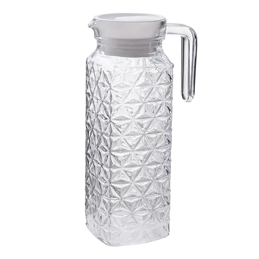 2 Pcs Clear Water Pitcher Juice Ice Tea Beverage Jar Jugs for Bar Cafe