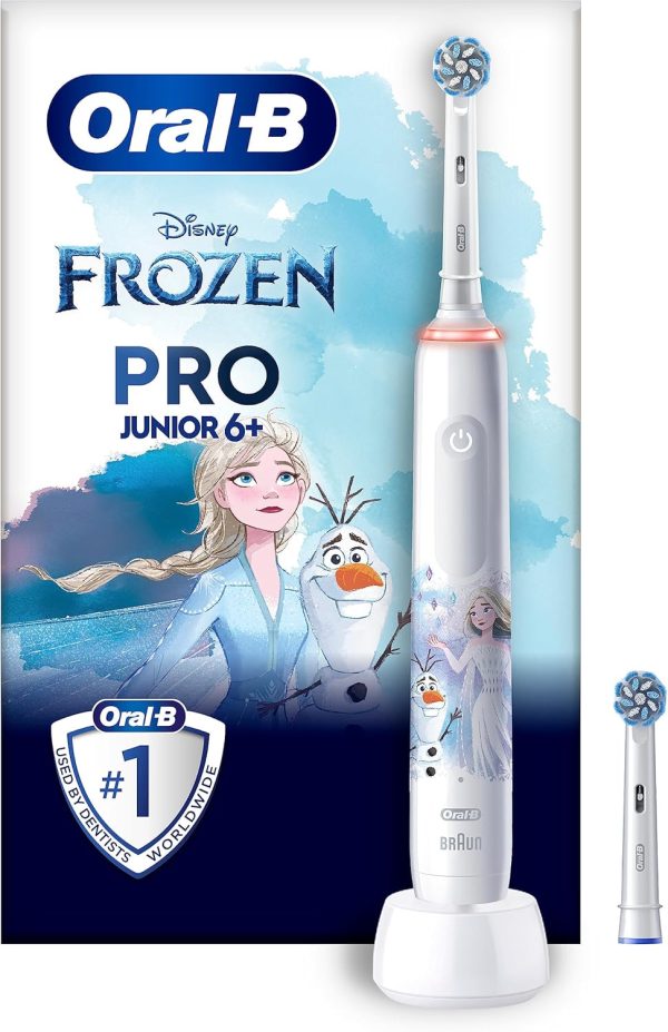 BÀN CHẢI ĐÁNH RĂNG ĐIỆN BRAUN ORAL-B Pro Junior Frozen 6y+ kèm 2 đầu Hàng Chính Hãng