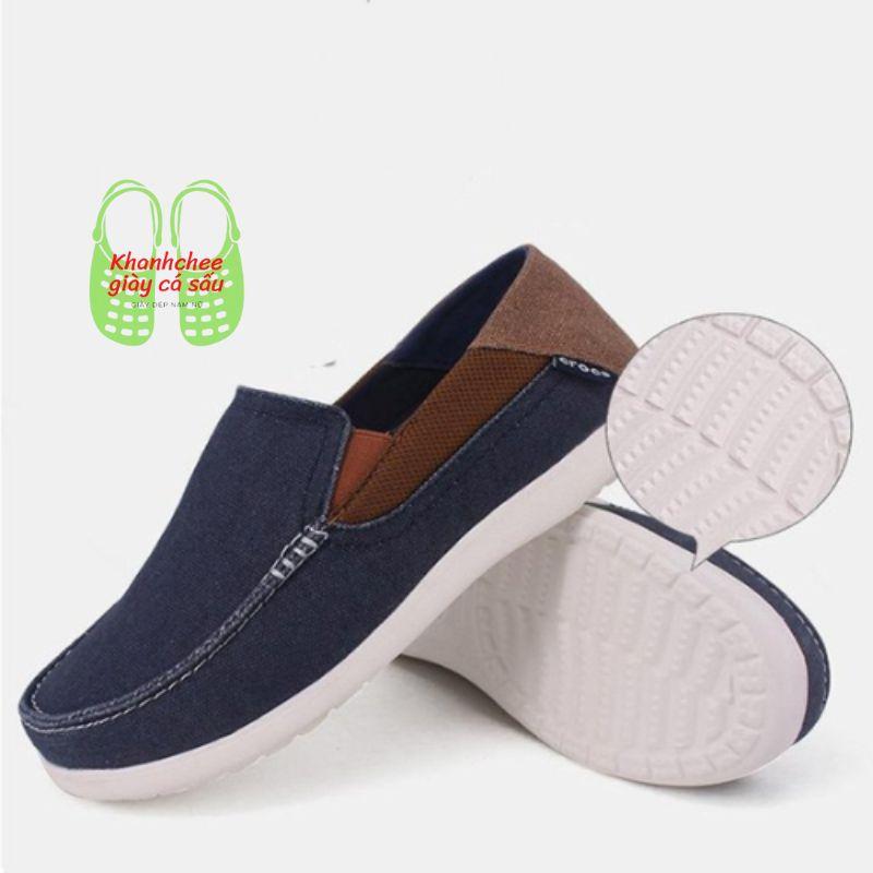 Cross Santa Cruz Deluxe slip on 2, chất liệu vải bố , đế chống trơn trượt