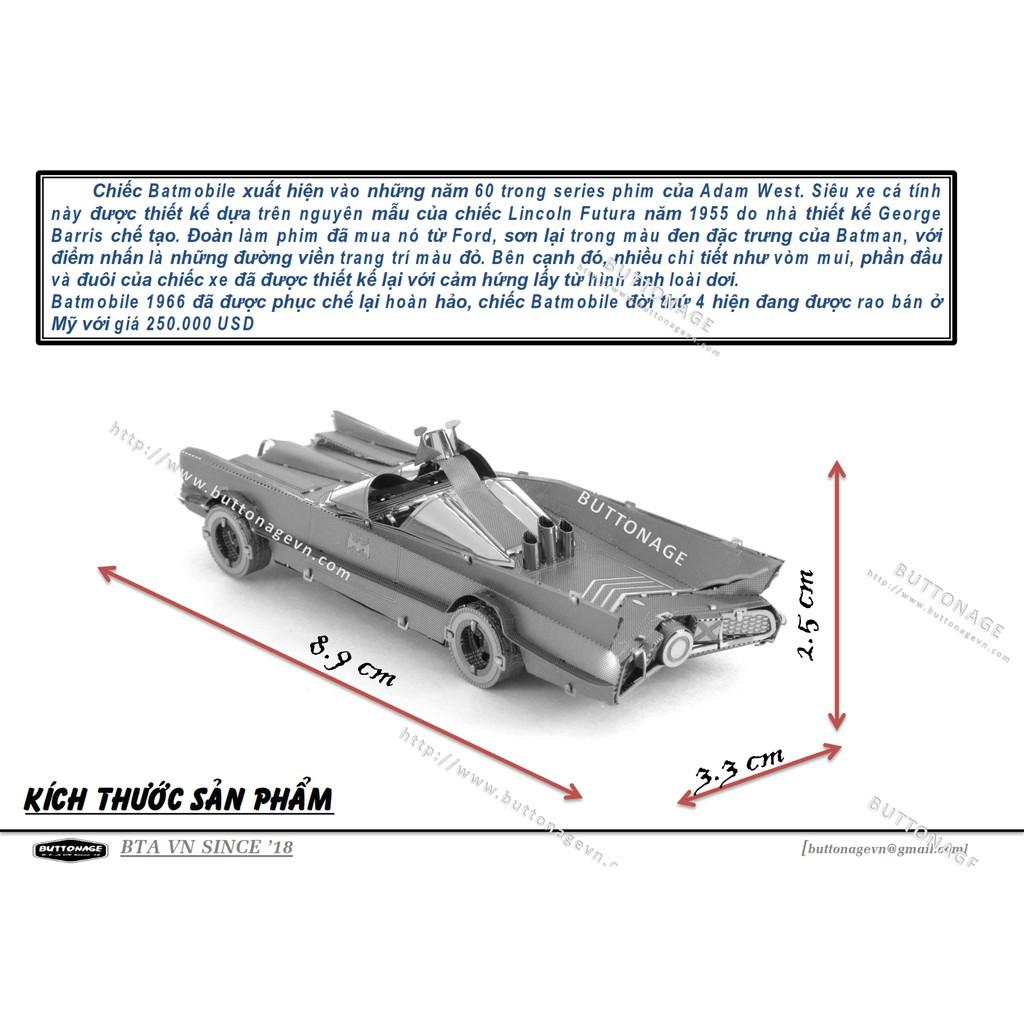 Mô Hình Lắp Ráp 3d Xe Dơi Batmobile 1966 - The Adam West