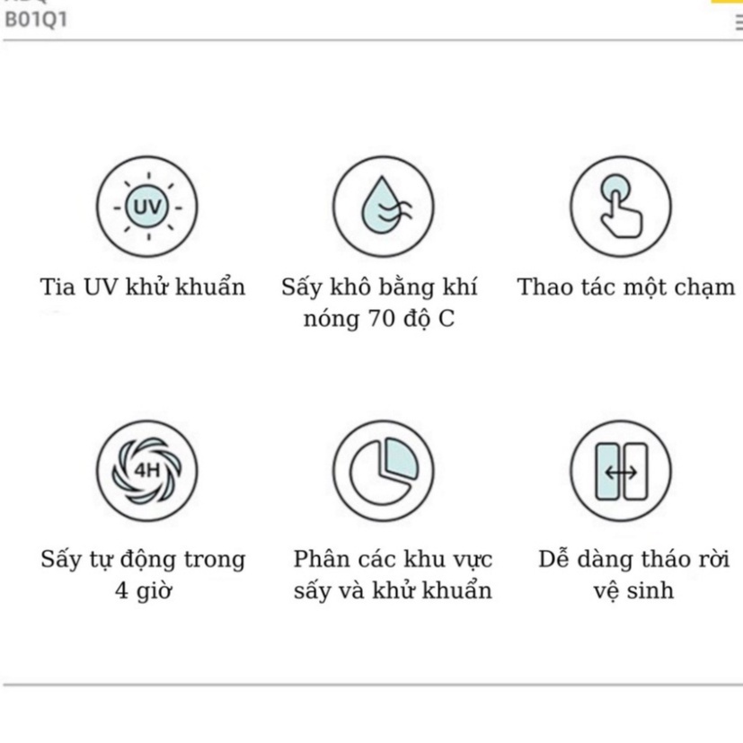 Máy sấy tiệt trùng dao thớt đũa Bear XDQ-B01Q1 khử khuẩn an toàn - Hàng chính hãng