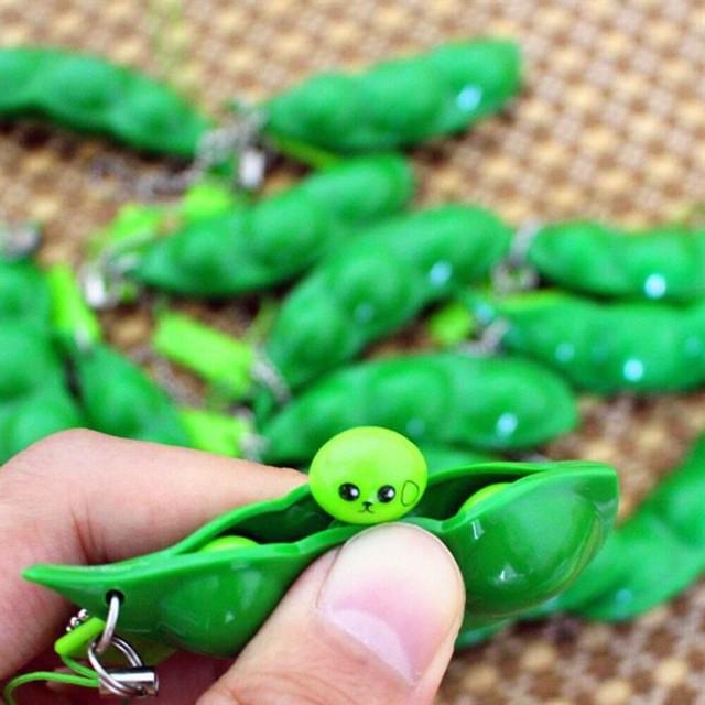 Móc khóa Hạt đậu vui vẻ-Móc khóa hạt đậu thần kỳ-Móc Khóa Hạt Đậu Nành Giải Tỏa Căng Thẳng