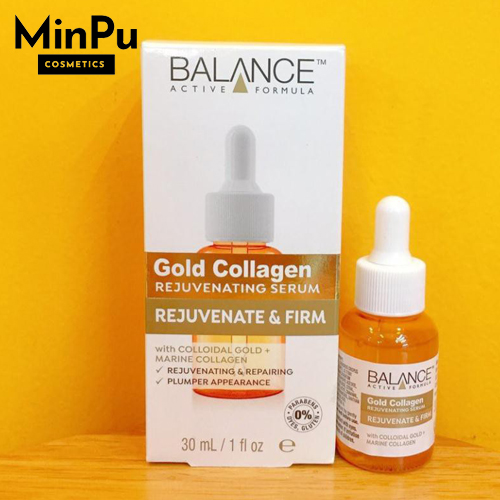 Balance Active Formula Gold+ Marine Collagen Rejuvenating Serum - tinh Chất Dưỡng Da Căng Bóng, Dành cho da Lão Hóa 30ml (Made in UK)