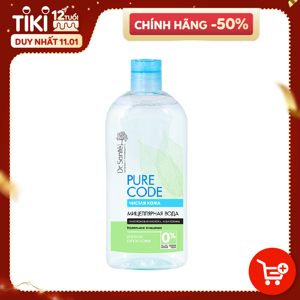 Nước tẩy trang micellar Dr.Sante Pure Cоde dành cho mọi loại da 500ml