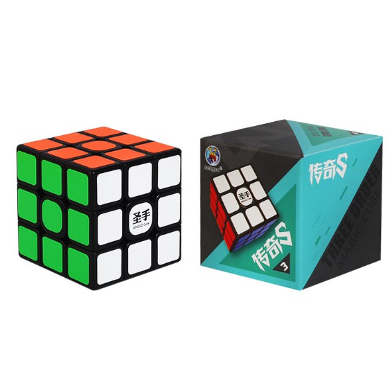 Combo Rubik 3x3 ShengShou Legend S Khối Lập Phương Đồ Chơi Rubic 3 Tầng Hộp Xanh kèm móc khóa TTH