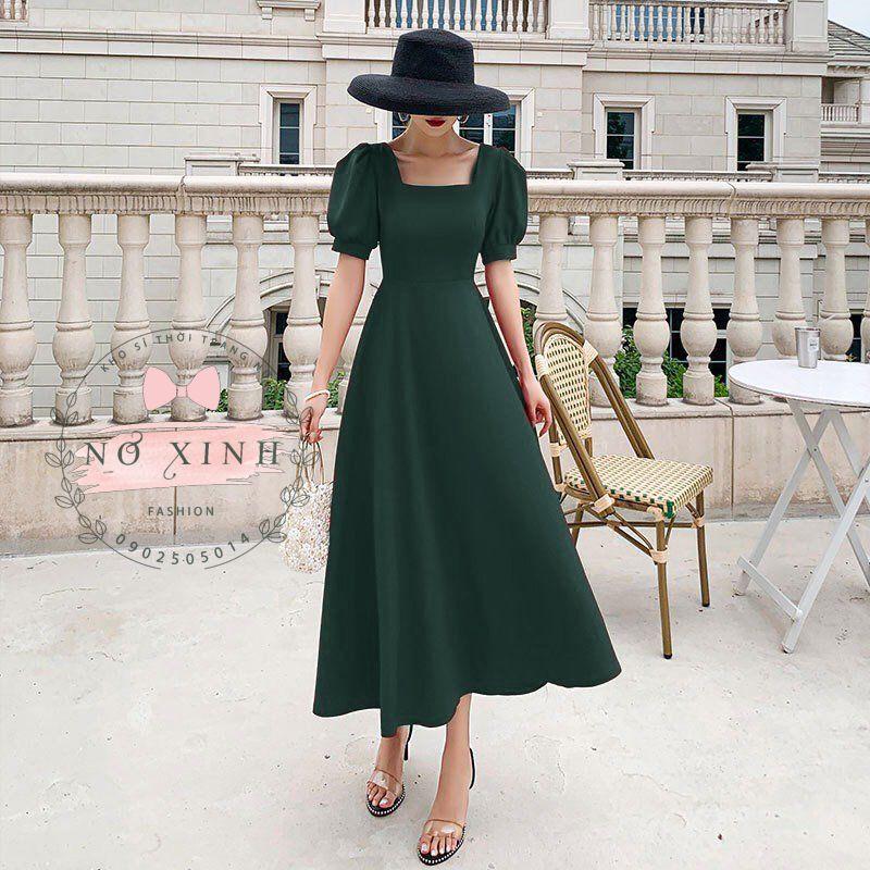 Đầm Maxi Tay Phồng Cao Cấp Loại 1 Đủ Size M-L-XL-XXL