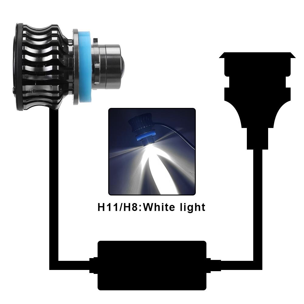 Set 2 đèn pha H11 H8 9005 ánh sáng trắng vàng siêu sáng dành cho ô tô / mô tô