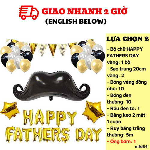 Bộ bong bóng trang trí ngày của cha Father's Day combo balloon mfd34