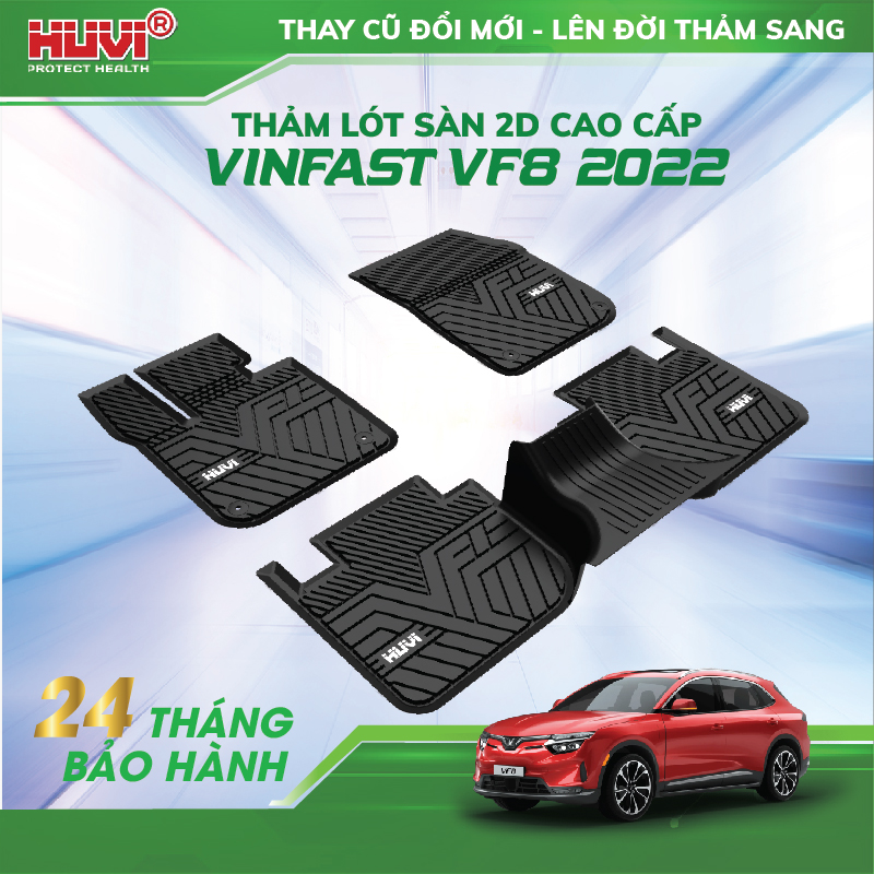 Thảm lót sàn ô tô Vinfast VF8 nhựa nguyên sinh TPE cao cấp