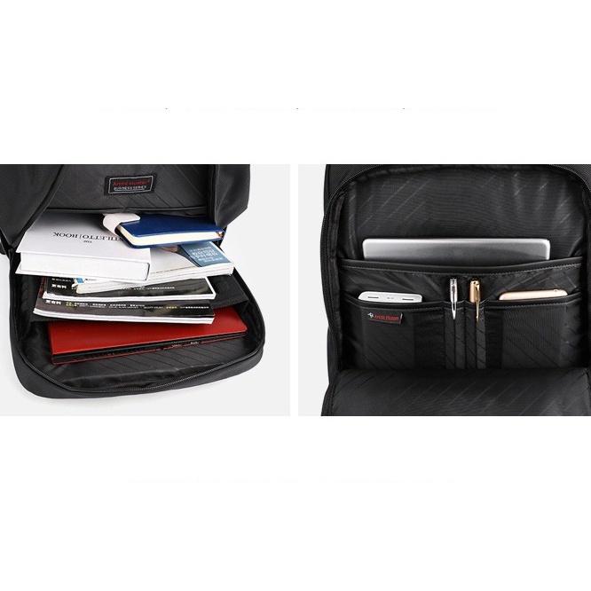 Balo laptop, túi đựng máy tính xách tay có ổ cắm USB, thiết kế chống sốc, chống thấm nước -