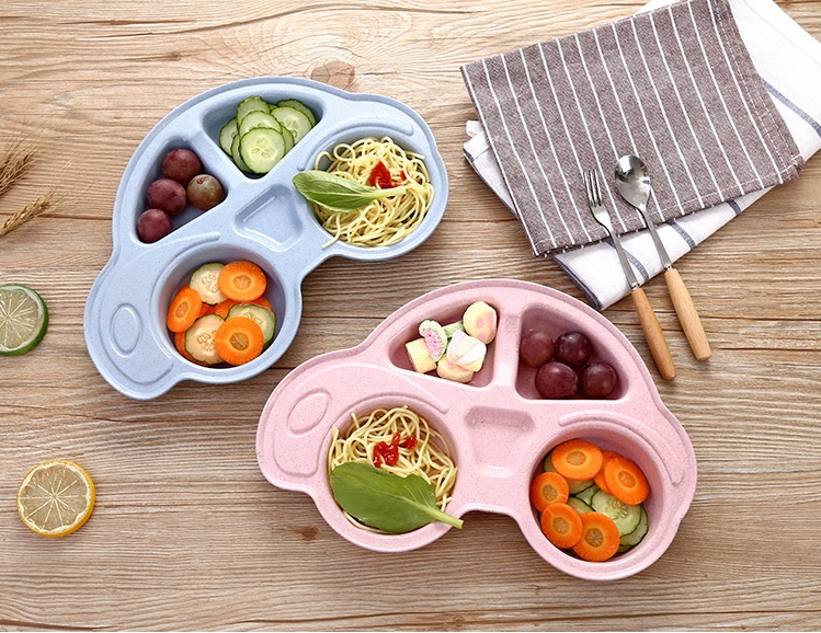 Khay Ăn Lúa Mạch Hình Xe Ô Tô Dễ Thương Cho Bé
