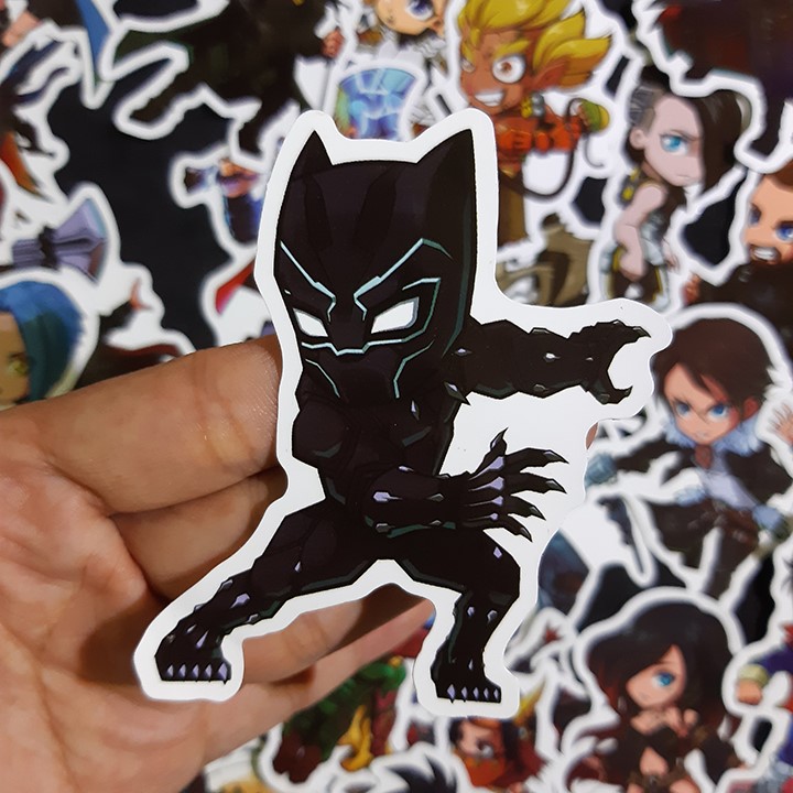 Bộ Sticker dán cao cấp chủ đề NHÂN VẬT HOẠT HÌNH CHIBI - Dùng dán Xe, dán mũ bảo hiểm, dán Laptop