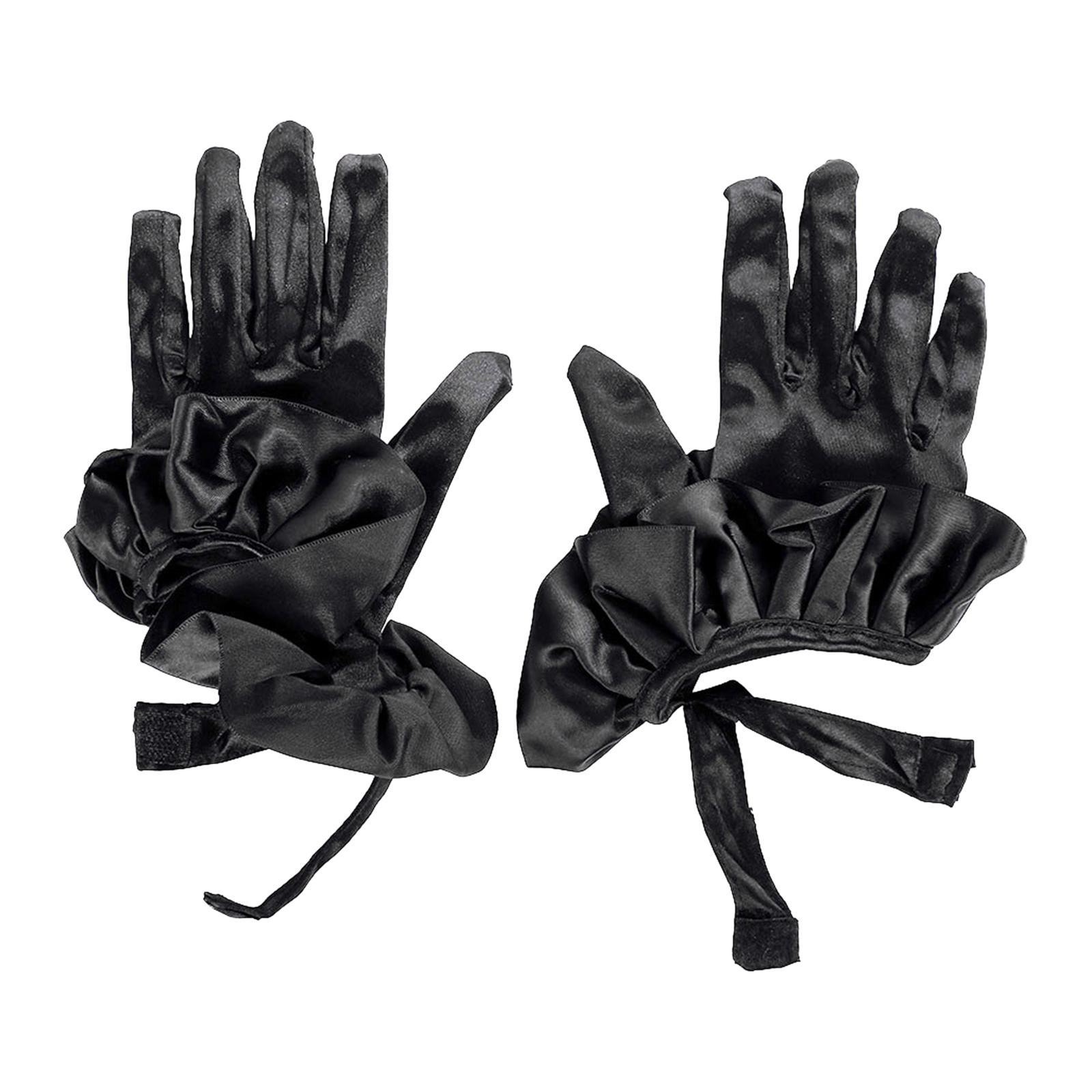 Halloween Gloves Elegant Black Cosplay for Themed Party Masquerade Holidays