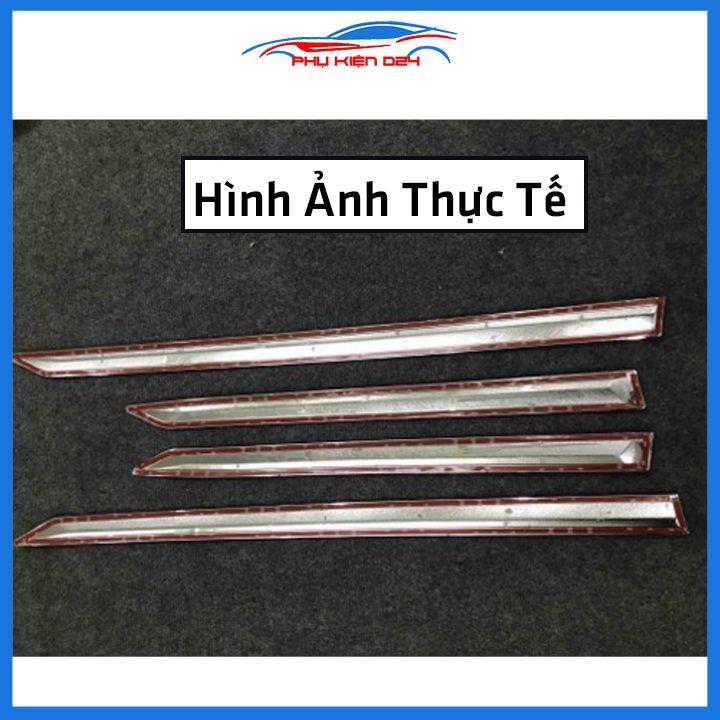 Bộ ốp nẹp sườn Fortuner 2017-2018-2019-2020-2021-2022 bản nhỏ trang trí làm đẹp xe