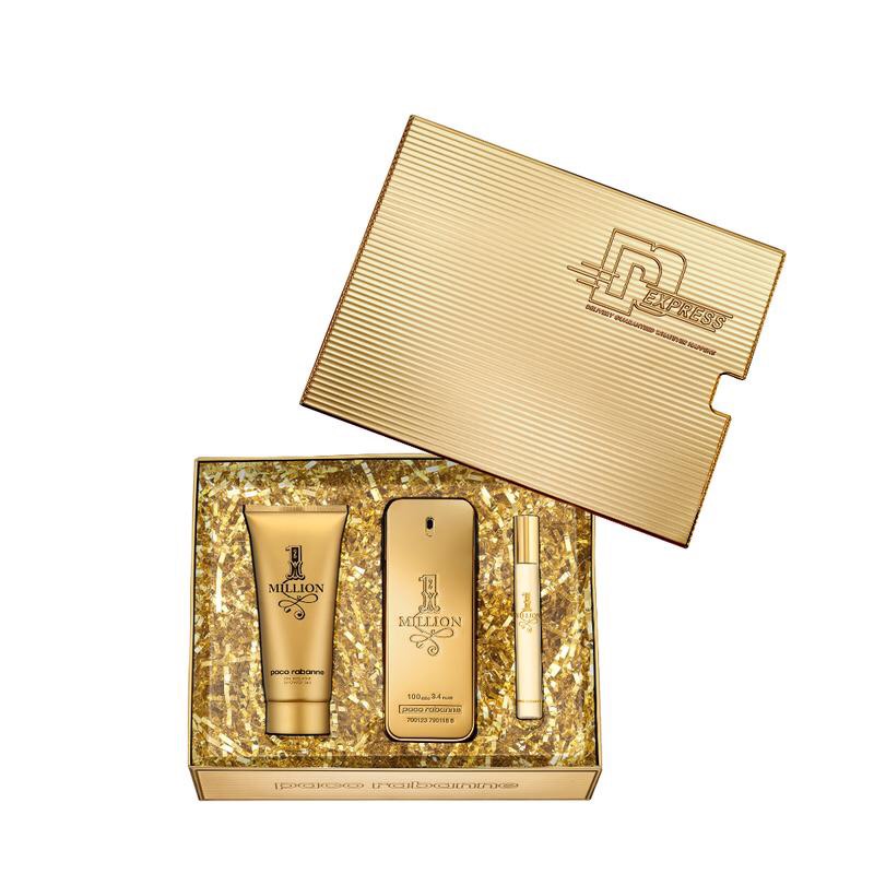 Bộ Nước Hoa Nam Paco Rabanne 1 Million Gift Set Chai 100ml + Shower Gel 100ml + Mini 10ml