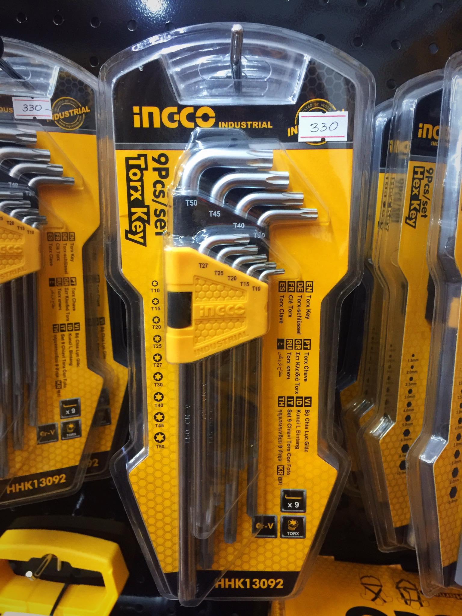 BỘ LỤC GIÁC BÔNG 9 CÂY T10-50 INGCO HHK13092 - HÀNG CHÍNH HÃNG