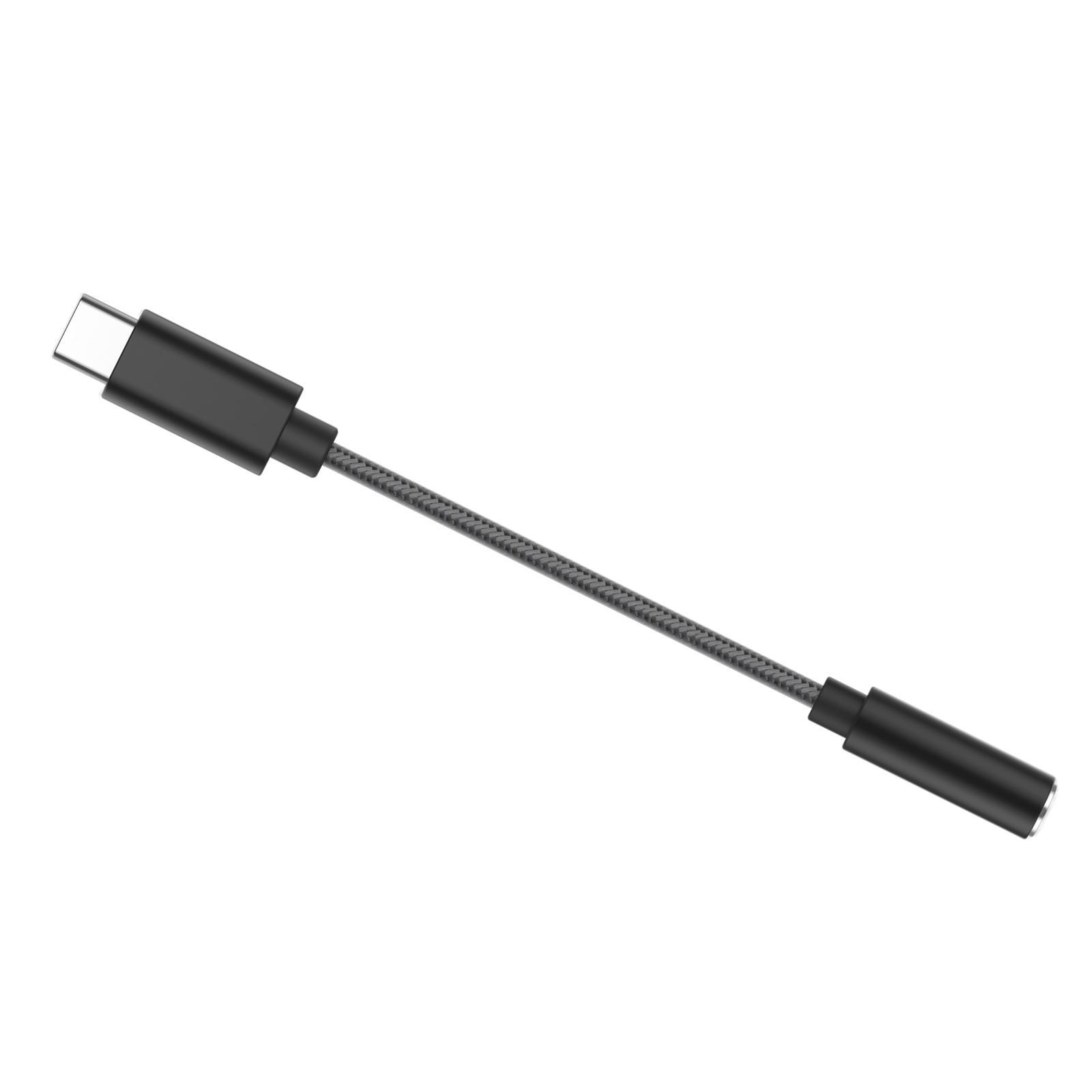 Type C to 3.5mm Audio Adapter Headphone Jack Connector for Cellphones - Black,