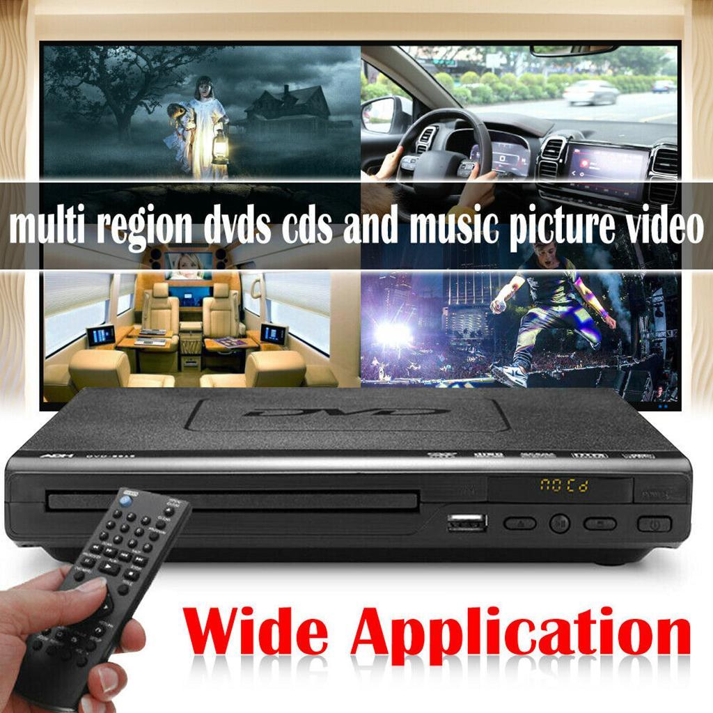 2xHD DVD Player ADH CD VCD Music Disc Upscaling USB Remote 1 inch Screen