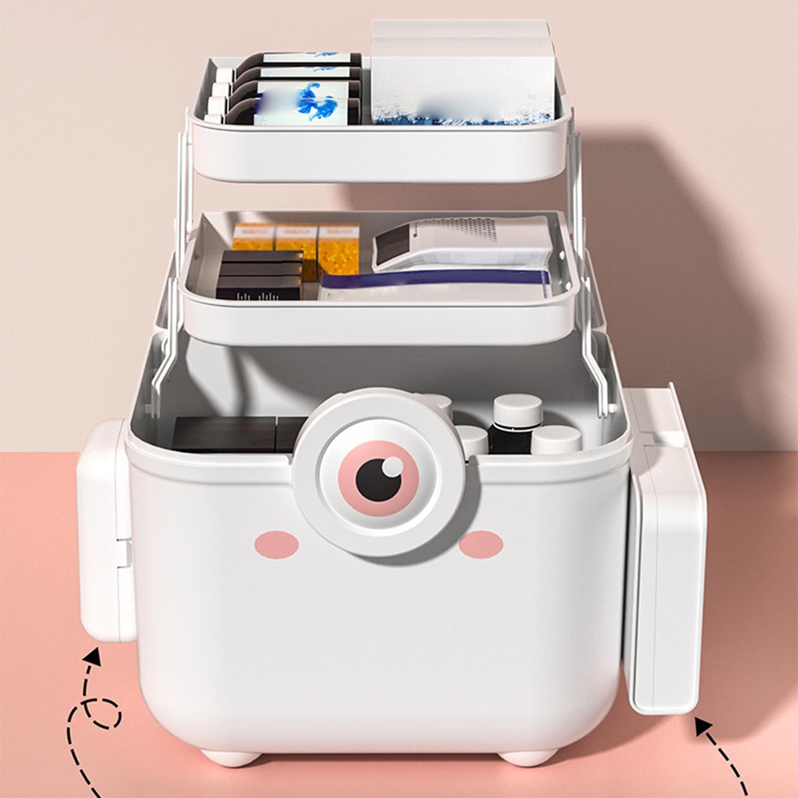 Medical First Aid Box Container First Aid Case with Handle for sports