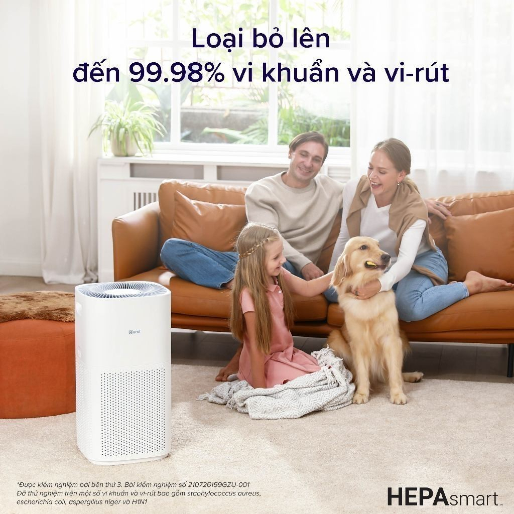Máy lọc không khí Levoit Core 600S - Diện tích lớn 147m2, Công nghệ Air Turbo - Hàng Chính Hãng