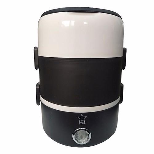 Hộp đựng ủ cơm hâm nóng cắm điện 3 tầng inox cao cấp